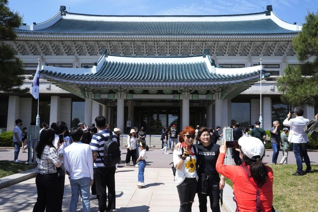 People visit the Blue House in Seoul in 2022. Photo: AP