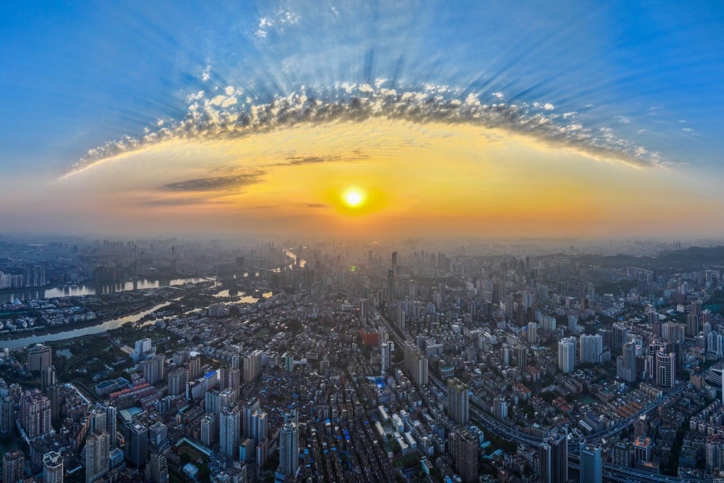 An aerial drone photo taken on March 12, 2024, shows Guangzhou in south China’s Guangdong province. Photo: Xinhua