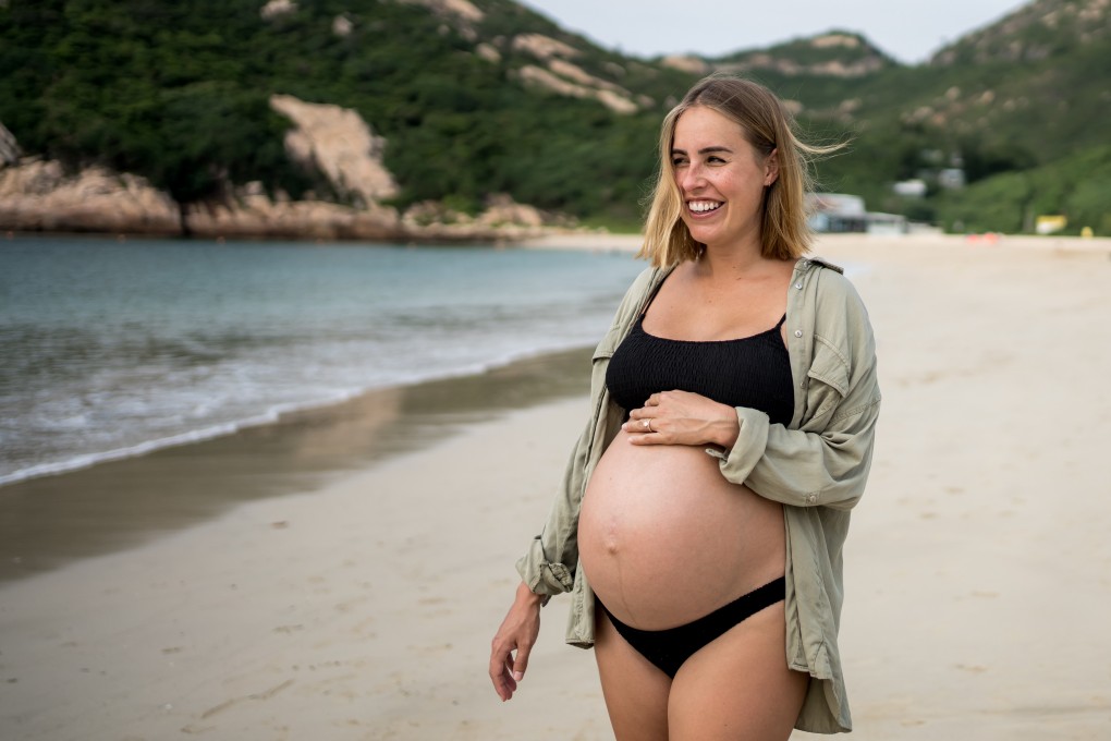 Samantha Waterhouse, pictured here in 2021 when she was pregnant with her first child, has set up a bespoke pregnancy sculpture service that transforms a woman’s unique curves into pieces of art using 3D scanning technology. Photo: The Bump Collective