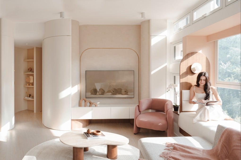 The living room of the renovated apartment in Discovery Bay, Hong Kong, designed by Craft of Both. Photo: Patrick Stefanus