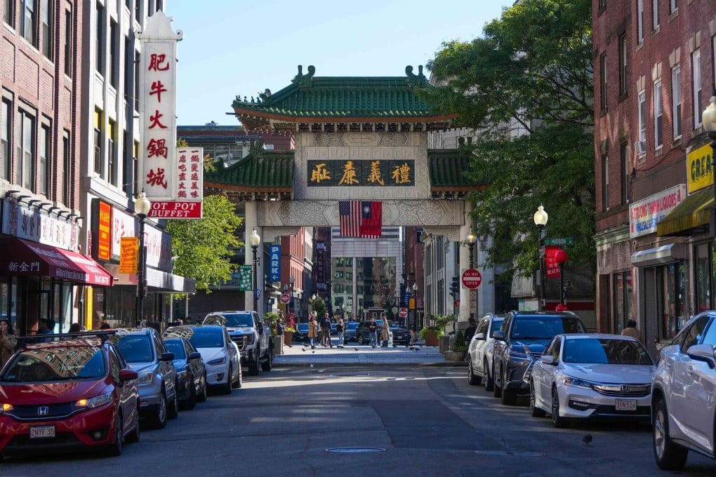 A paifang gate marks an entrance to Boston Chinatown. Although at one time or another, Chinatowns existed in other cities in the United States’ New England region, today, Boston’s is the only one remaining. Photo: Hei-kiu Au