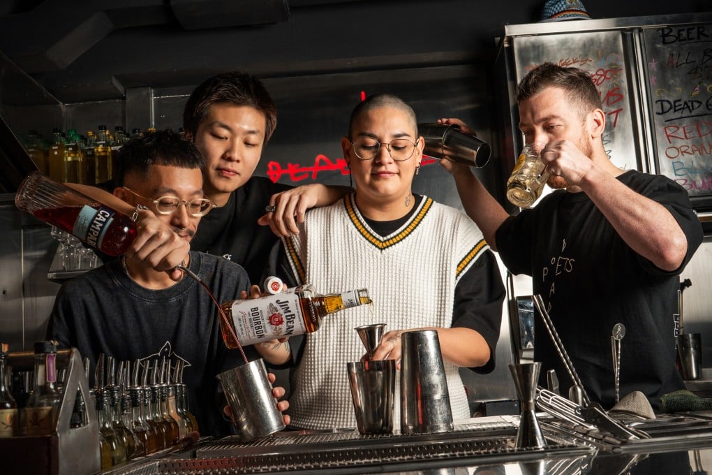 Raiza Carrera (centre) takes over Dead Poets in Hong Kong as part of their second birthday celebrations. Photo: Handout