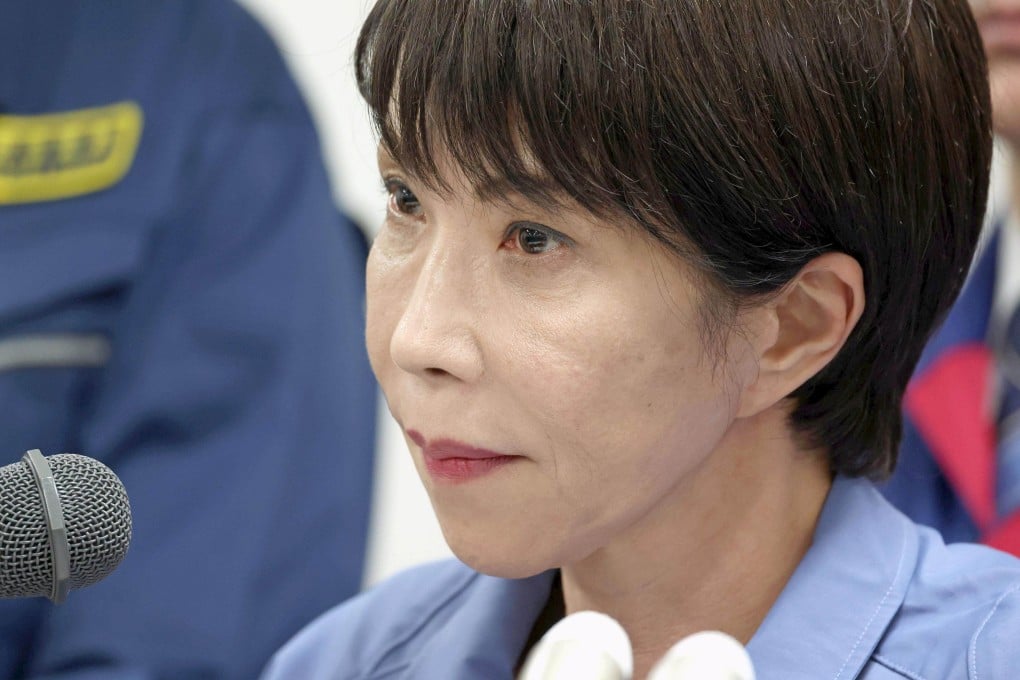 Japanese Prime Minister Sanae Takaichi meets the press in Wajima, Japan on December 7. Photo: Kyodo