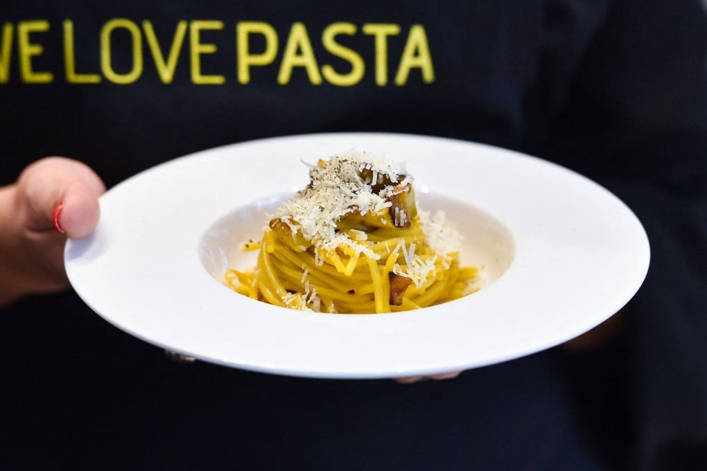 A dish of Italian spaghetti alla carbonara. Unesco added the rituals surrounding Italian food preparation and consumption to its list of the world’s intangible cultural heritage. Photo: AFP
