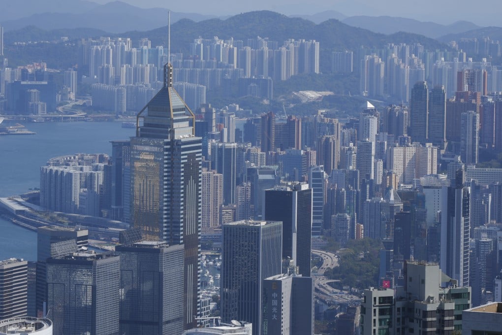 The Hong Kong skyline and business area are seen from The Peak. Photo: Sam Tsang