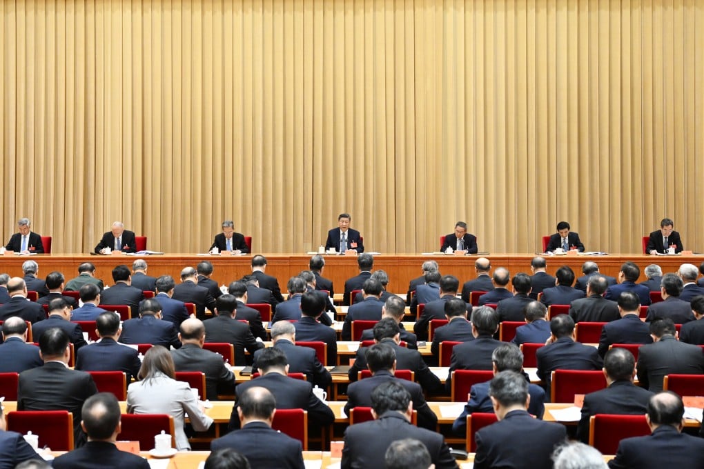 President Xi Jinping delivers a speech at last year’s central economic work conference. Photo: Xinhua