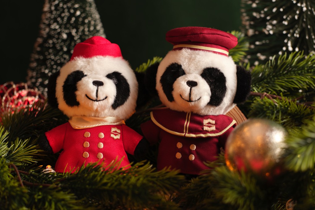 Tiny toy panda keychains are helping unlock the festive spirit at the Kowloon Shangri-La. Photo: Handout