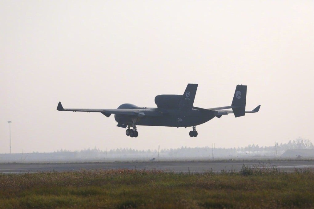 China says its Jiu Tian aerial “drone carrier” has completed its maiden flight in the western province of Shaanxi, described as a “breakthrough” by state media. Photo: Weibo/人民日报