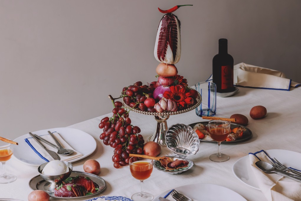 An “East-meets-West” festive tablescape by Gloria Chung. Photo: Jocelyn Tam