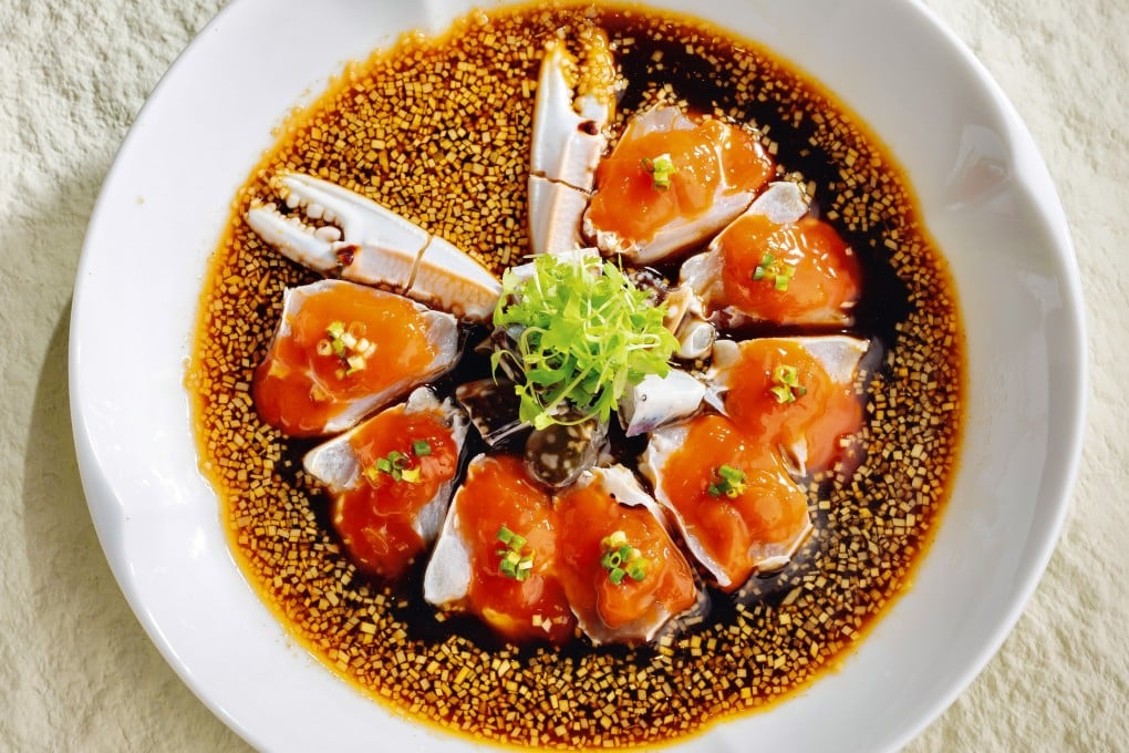 Wenzhou marinated raw swimmer crab at Golden Silk. The restaurant is one of a number of recent additions to Hangzhou’s fine-dining scene, which has taken off since the Michelin Guide arrived in the city in 2023. Photo: Golden Silk