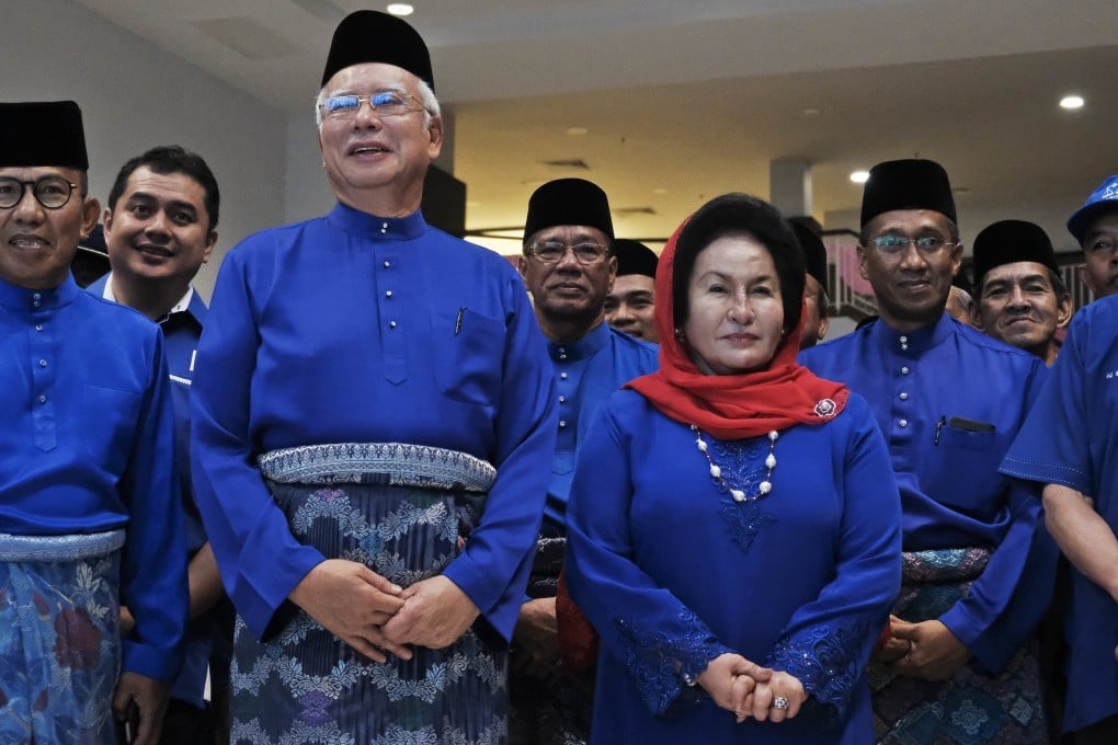Former Malaysian prime minister Najib Razak with his wife Rosmah Mansor in 2018. Photo: AP