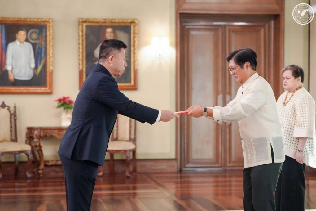 China’s ambassador Jing Quan presents his credentials to President Ferdinand Marcos Jnr. Photo: Philippines Presidential Communications Office