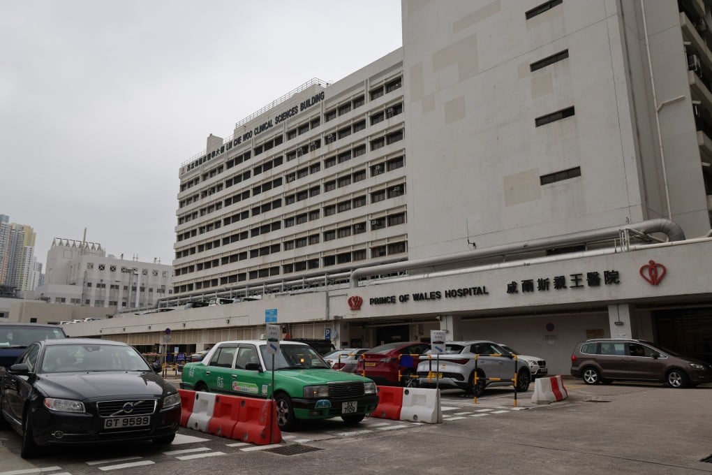 A 29-year-old man who was allegedly hit with a water bottle by the suspect was taken to Prince of Wales Hospital in Sha Tin for treatment. Photo: Jelly Tse