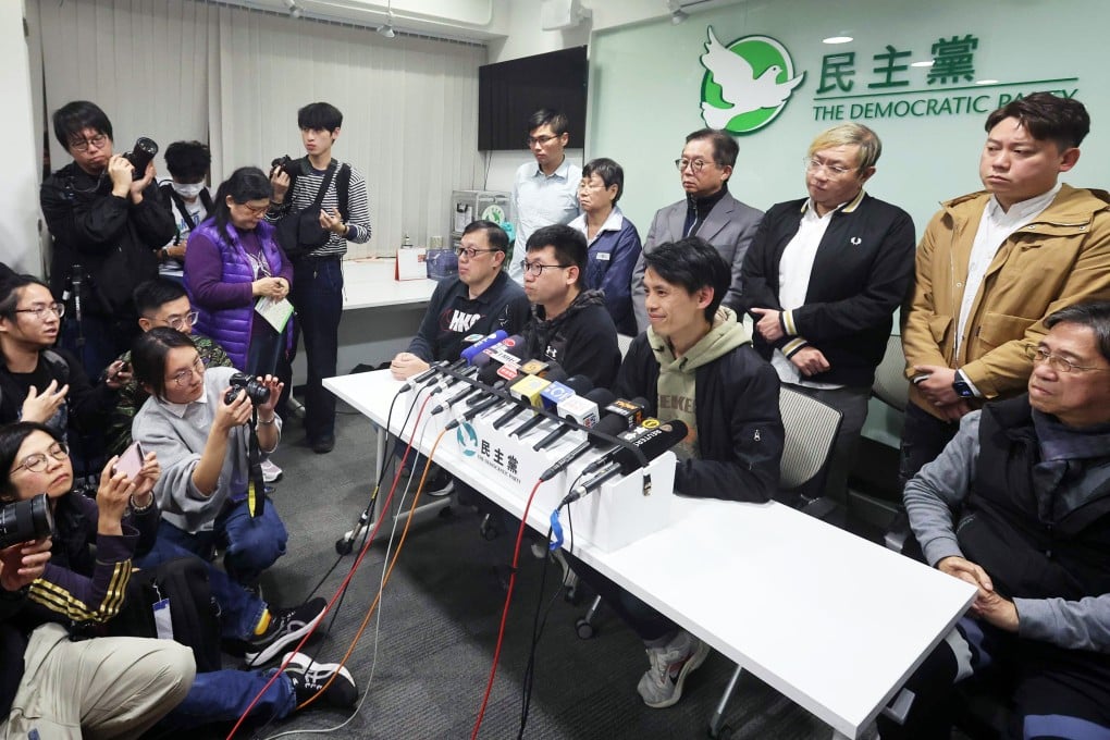 Democratic Party members meet the press earlier this year. Photo Edmond So