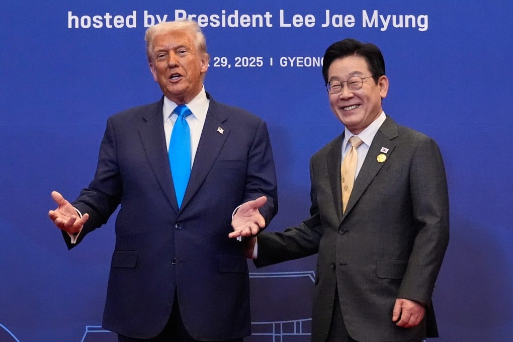 President Donald Trump with South Korean President Lee Jae-myung at a dinner event in Gyeongju, South Korea, on October 29. Photo: AP