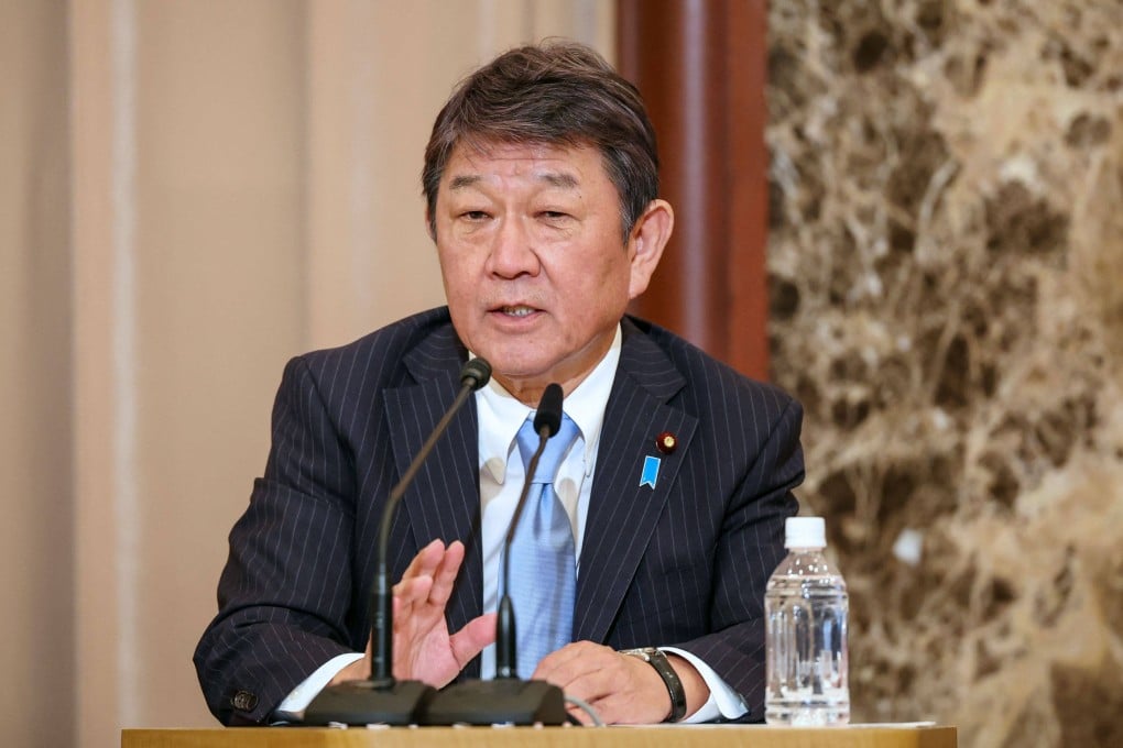 On Monday, Foreign Minister Toshimitsu Motegi repeated Tokyo’s position on Taiwan – although only in part – based on the 1972 document that normalised diplomatic ties with Beijing. Photo: AFP