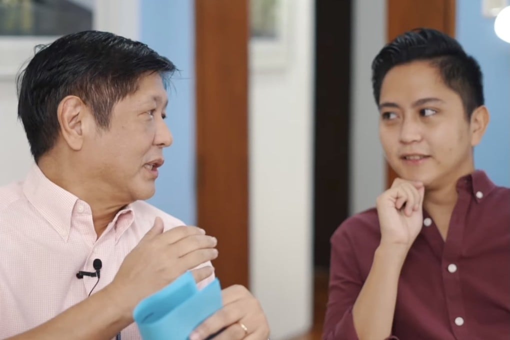 President Ferdinand Marcos Jnr having a casual chat with his son and Majority Leader Ferdinand Alexander Marcos in a video. Photo: YouTube/Bongbong Marcos