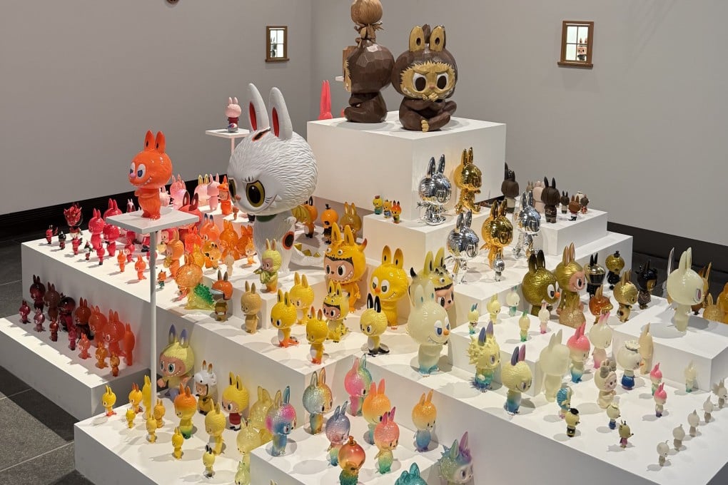 An installation at the Asia Society Hong Kong Centre shows some of the hundreds of “Monsters” toys available, part of a special exhibition about Labubu and The Monster universe created by Lung Ka-sing. Photo: Syrena Jin
