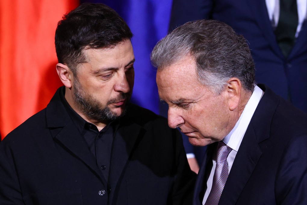 Ukraine’s President Volodymyr Zelensky and US special envoy Steve Witkoff in Berlin. Photo: Reuters