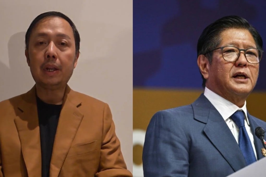 Fugitive Philippine lawmaker Zaldy Co (left) and President Ferdinand Marcos Jnr. Photo: Handout, AFP