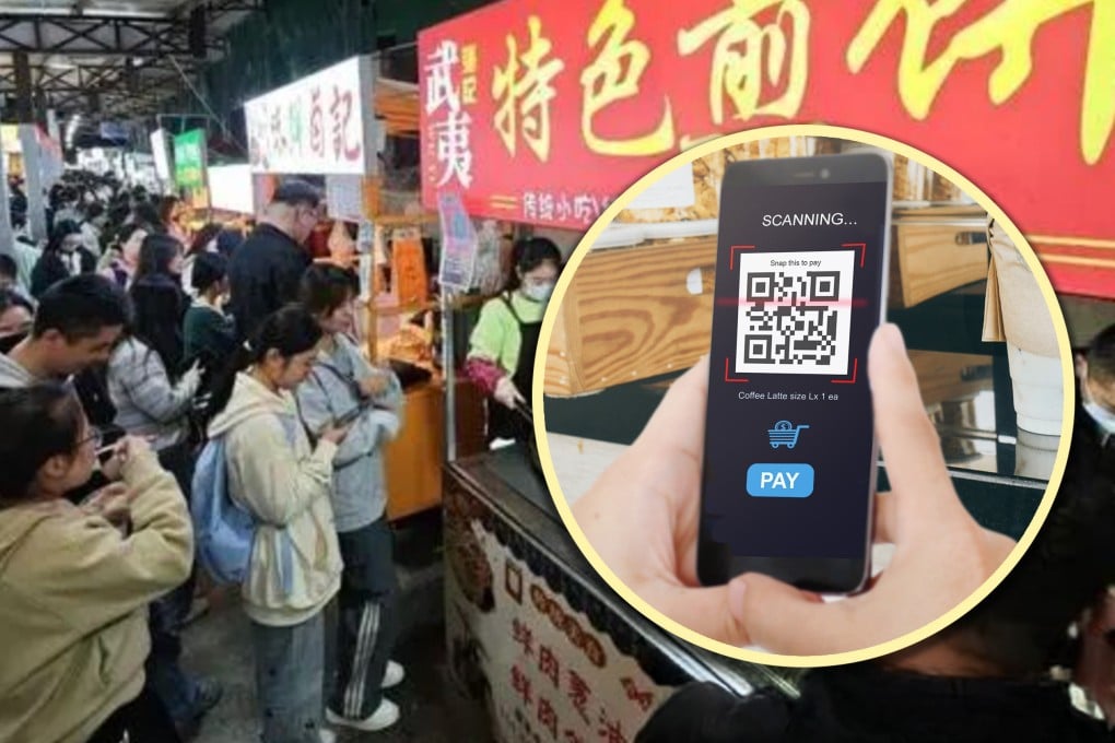Kind restaurant owners on a food stall street in China united by using the QR payment code of a cancer-hit business rival to raise funds to help pay his medical bills. Photo: SCMP composite/Shutterstock/ews.cnr.cn