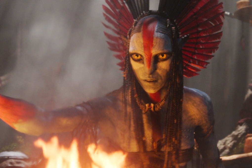 Varang (played by Oona Chaplin) in a still from Avatar: Fire and Ash (category TBC), directed by James Cameron and starring Sam Worthington and Zoe Saldaña. Photo: 20th Century Studios