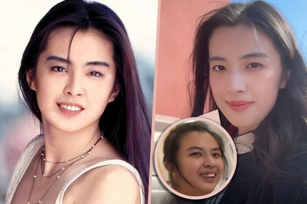 A woman in China who became overweight because of binge eating has lost 20 kilogrammes and now looks like Taiwanese actress Joey Wong. Photo: SCMP composite/Douyin/Sohu