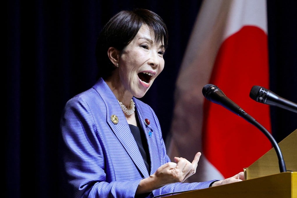 Japanese Prime Minister Sanae Takaichi speaks during a press conference after the Asia-Pacific Economic Cooperation summit in South Korea last month. Photo: Reuters