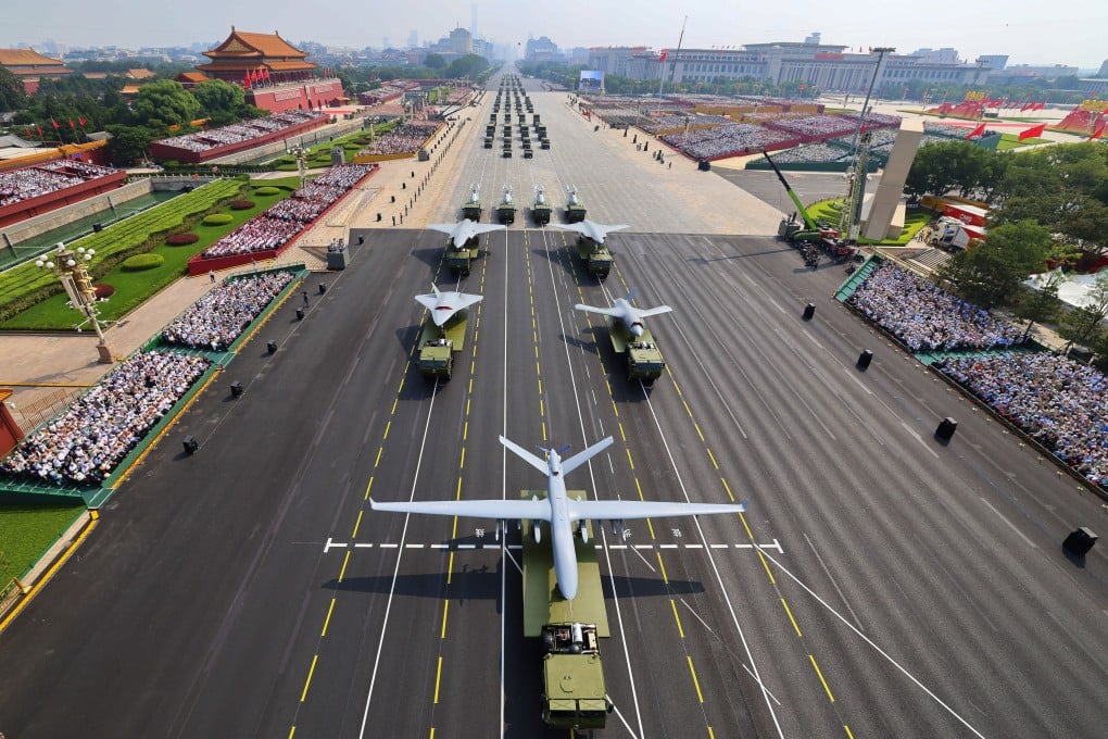 PLA Air Force armament formations were on show in China’s September 3 military parade. Now, China’s military is calling for tips about procurement corruption within the air force. Photo: Xinhua
