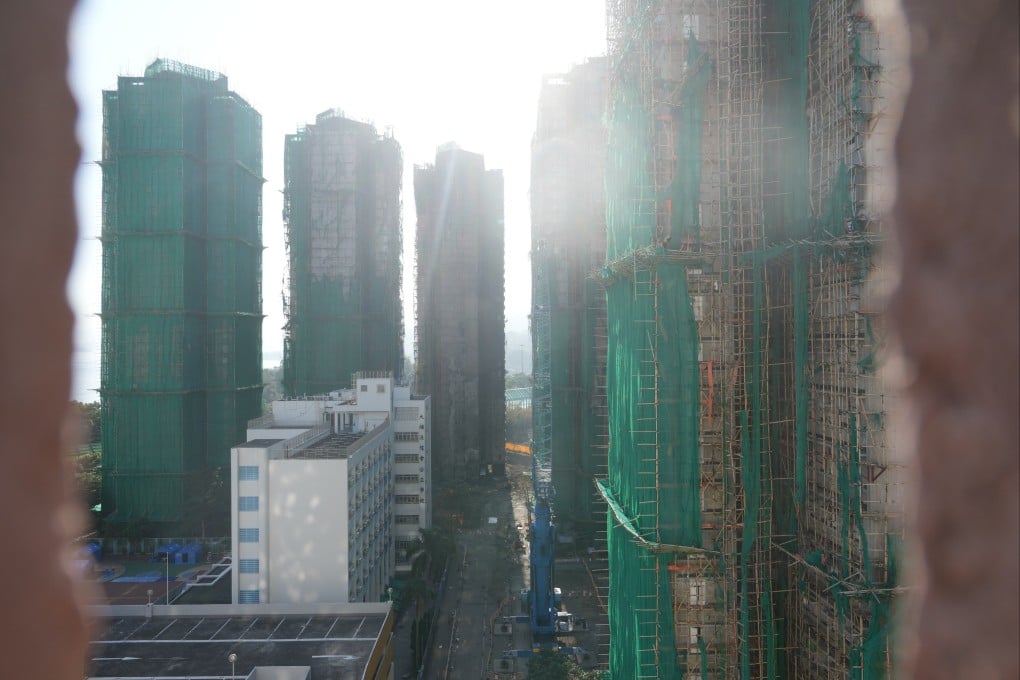 The buildings of Wang Fuk Court seen on December 16, a month after the devastating fire that engulfed the housing estate. For sudden‑onset disasters like fires, risk reduction is especially vital given the limited response time. Photo: Sam Tsang
