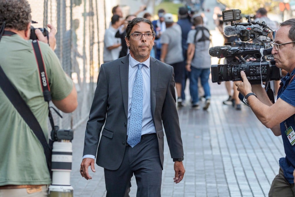 Mark Chavez is seen in Los Angeles in October 2024 after pleading guilty to conspiring to distribute ketamine. Photo: AP