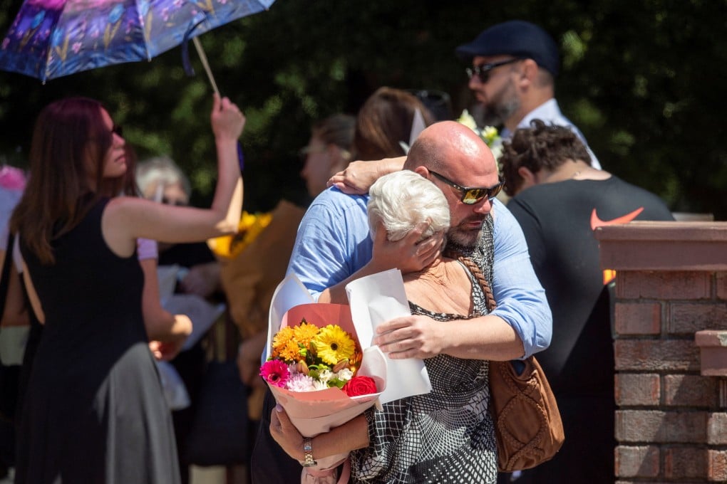 Mourners gather for the funeral of a 10-year-old girl, who was killed in the Bondi Beach shooting, in Sydney on Thursday. Photo: Reuters