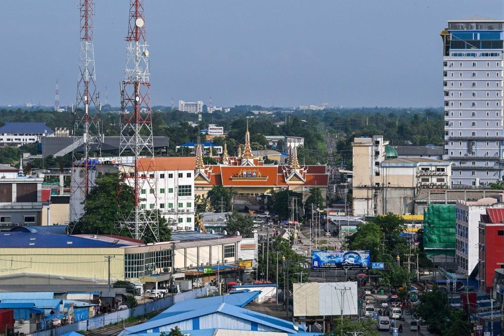 A view of the closed Poipet international border checkpoint between Cambodia and Thailand in Poipet town in June. Photo: AFP