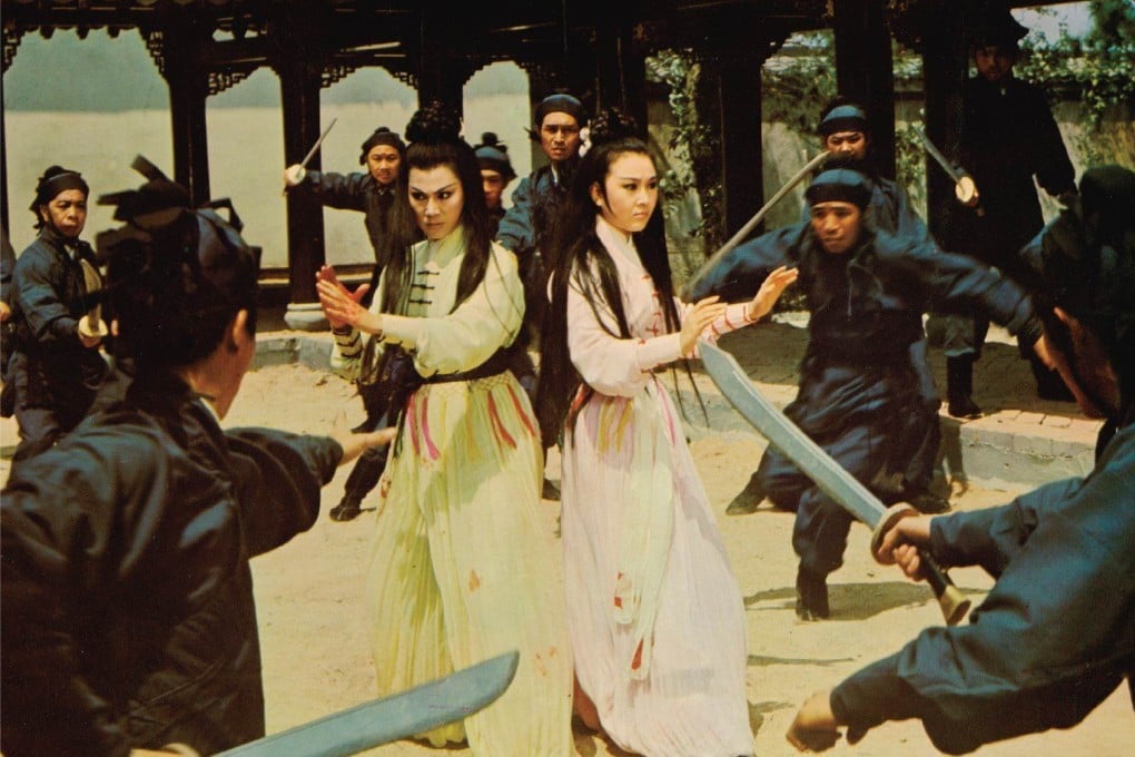 Ivy Ling Po (centre left) and Wang Ping (centre right) in a still from Duel for Gold, a 1971 wuxia film from Hong Kong director Chor Yuen.