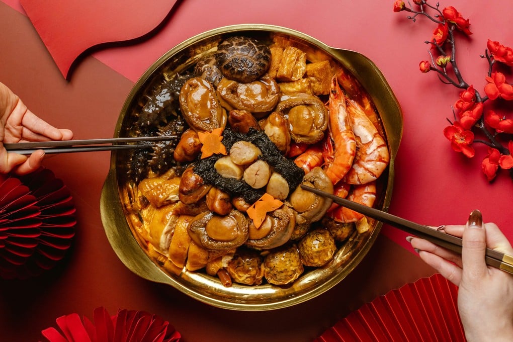 A luxury poon choi from Hong Kong restaurant Duddell’s. Poon choi is a popular meal for family gatherings during the winter solstice in China. Photo: Nicholas Wong / Sixteen Photography