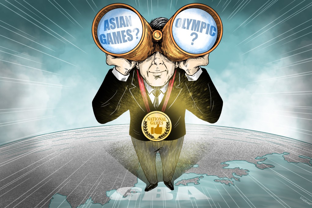 The Greater Bay Area’s successful staging of the National Games has added momentum to calls for it to stage bigger events. Illustration: Lau Ka-kuen