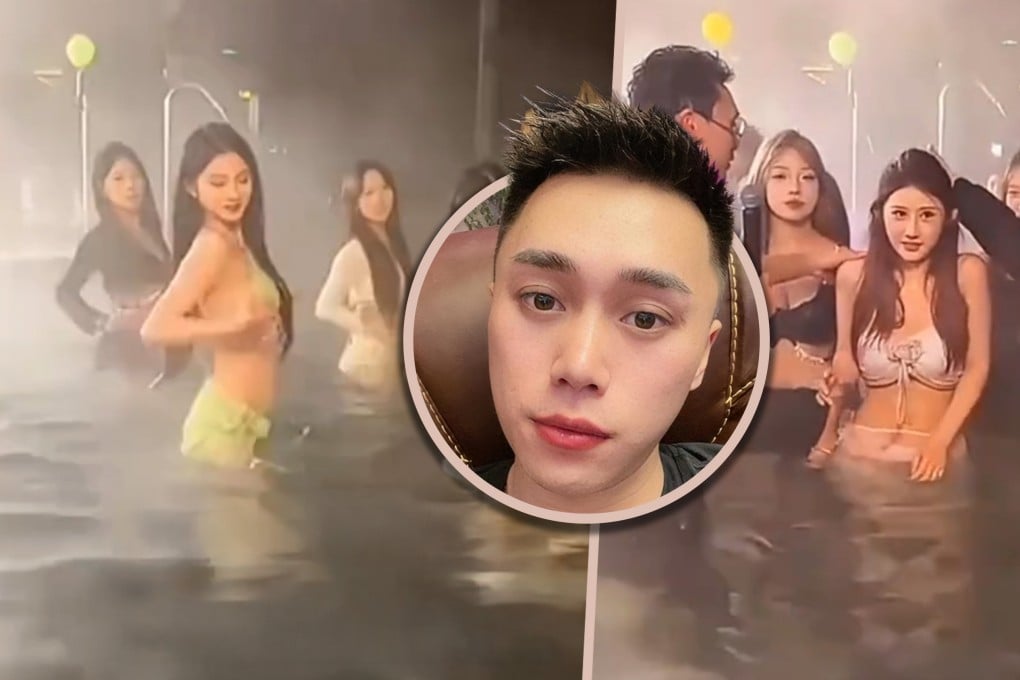 A Chinese influencer with 44 million followers was banned after live-streaming a pool party with inappropriate content, leading to criticism over the platform’s tolerance for such material. Photo: SCMP composite/Douyin