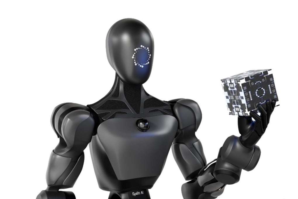 Built by start-up Spirit AI, the Xiaomo humanoid robot works on the assembly line of electric vehicle battery giant Contemporary Amperex Technology. Photo: CATL