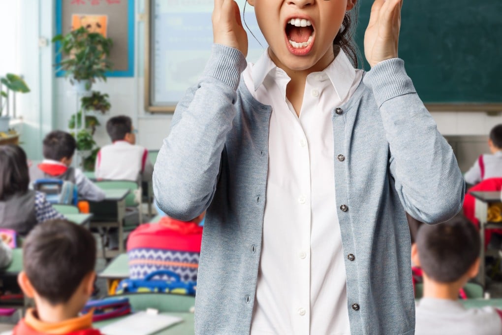 A school teacher in China has been suspended for cursing at noisy and naughty pupils and saying that she hopes they catch the flu. Photo: SCMP composite/Shutterstock
