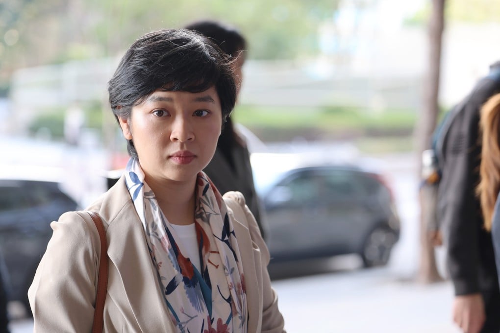 Hong Kong Journalists Association chairwoman Selina Cheng arriving at Eastern Court on Thursday for her case against The Wall Street Journal. Photo: Edmond So