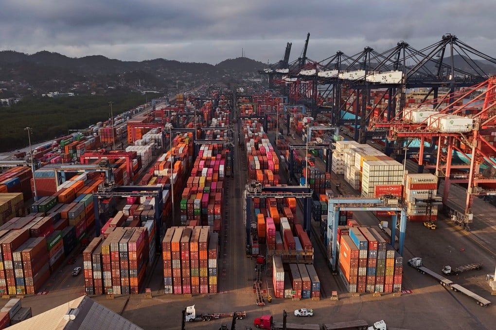 A drone view shows the Manzanillo seaport in Mexico in April. Photo: Reuters