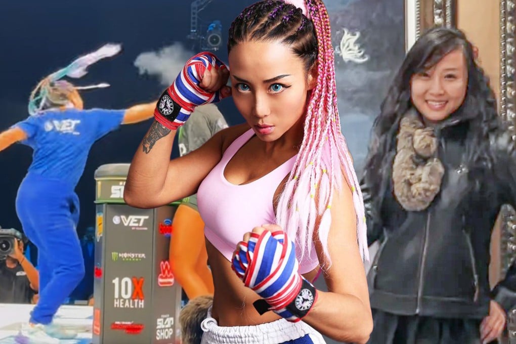 A former art director, who became China’s first woman contestant in a world slapping competition, says it helps her to confront fears. Photo: Douyin.QQ.com