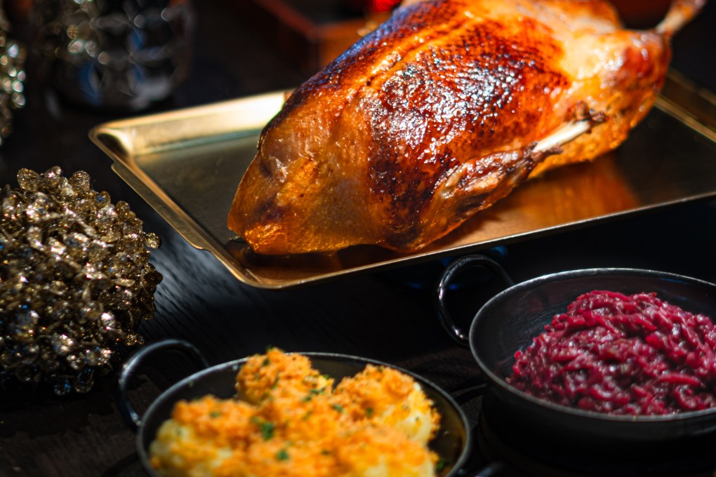 An oven-roasted goose from Heimat, one of a number of restaurants, hotels and grocers offering gourmet catering options in Hong Kong for Christmas 2025. Photo: Heimat