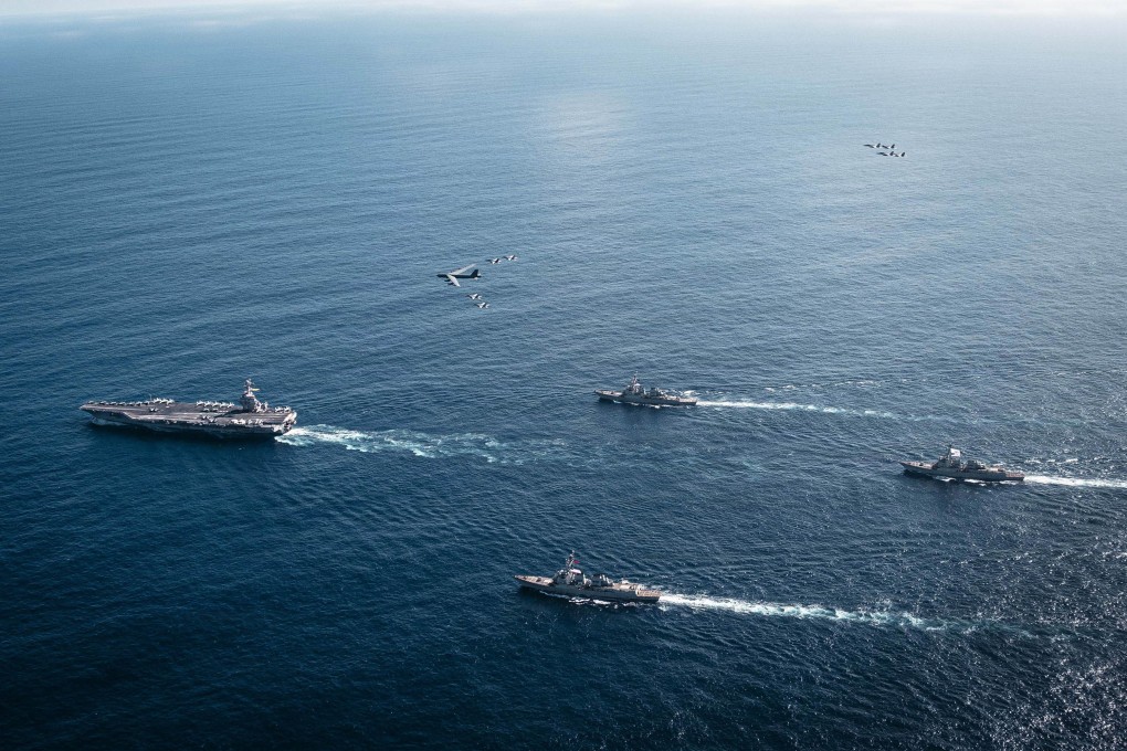 The US Navy’s Gerald R. Ford Carrier Strike Group, which has been operating in the region. Photo: US Navy via AFP