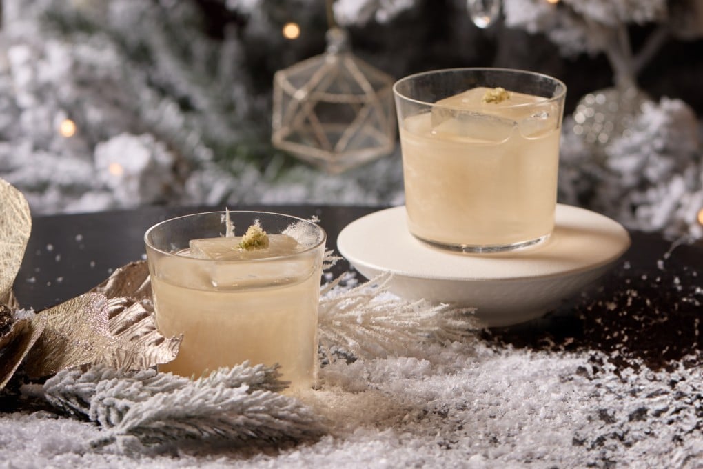 Matcha eggnogs from The Aubrey in the Mandarin Oriental in Central are among a host of special Christmas cocktails being offered by bars across Hong Kong for the 2025 festive season. Photo: The Aubrey