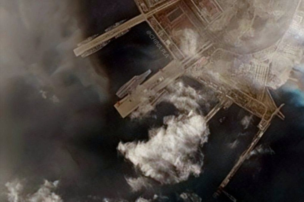 Satellite images indicate the Fujian and the Liaoning have docked in Qingdao, Shandong province. Photo: X/CHINAPLA1