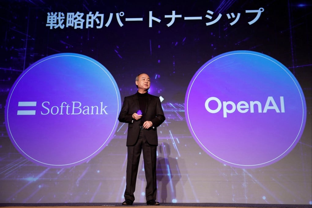 SoftBank CEO Masayoshi Son attends an event to pitch AI for businesses in Tokyo on February 3. Photo: Reuters