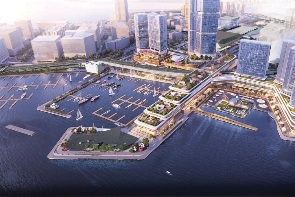 Long-term plans for Hung Hom’s waterfront include a world-class yacht berthing facility, illustrated in this artist’s impression. Photo: Handout