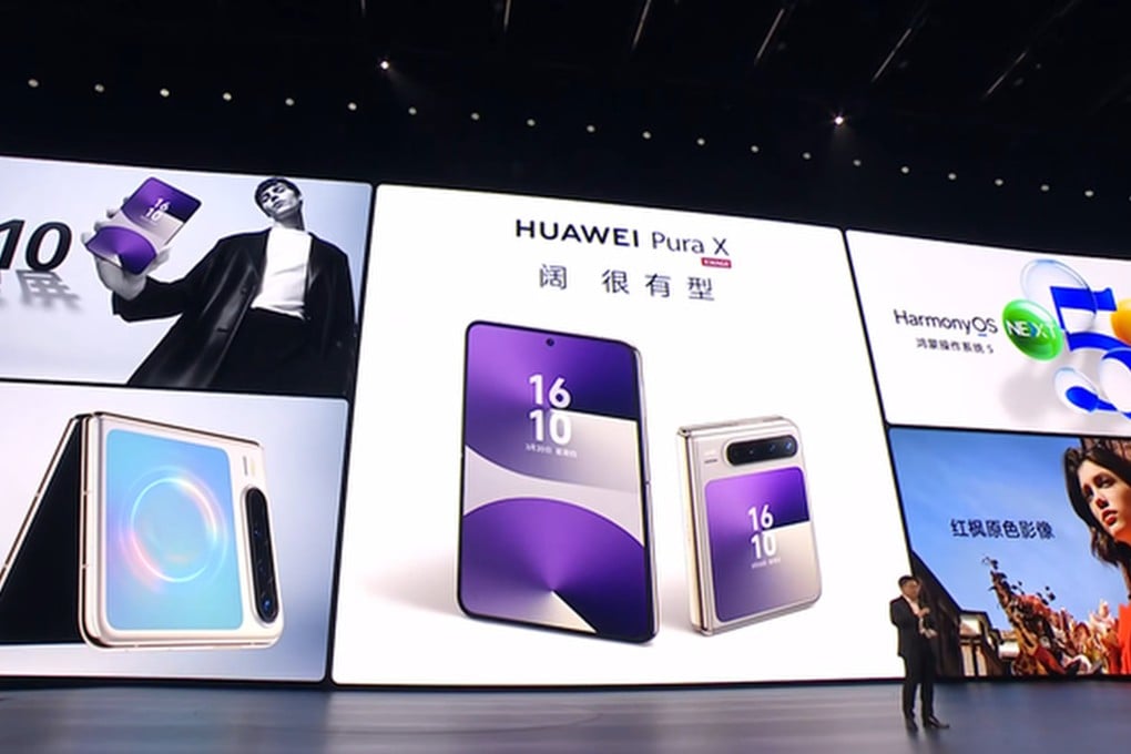 Huawei launched the Pura X, a foldable phone, in March this year. It now faces competition from Samsung and Apple. Photo: Handout