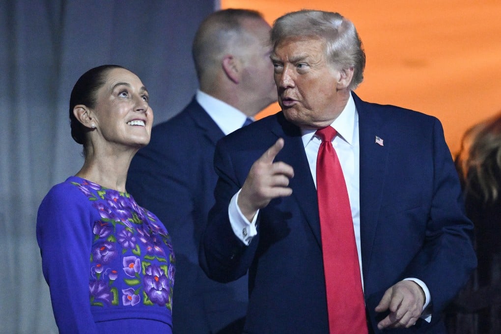 Mexican President Claudia Sheinbaum (left) and US President Donald Trump chat during the Fifa World Cup 2026 Official Draw in Washington earlier this month. Photo: TNS